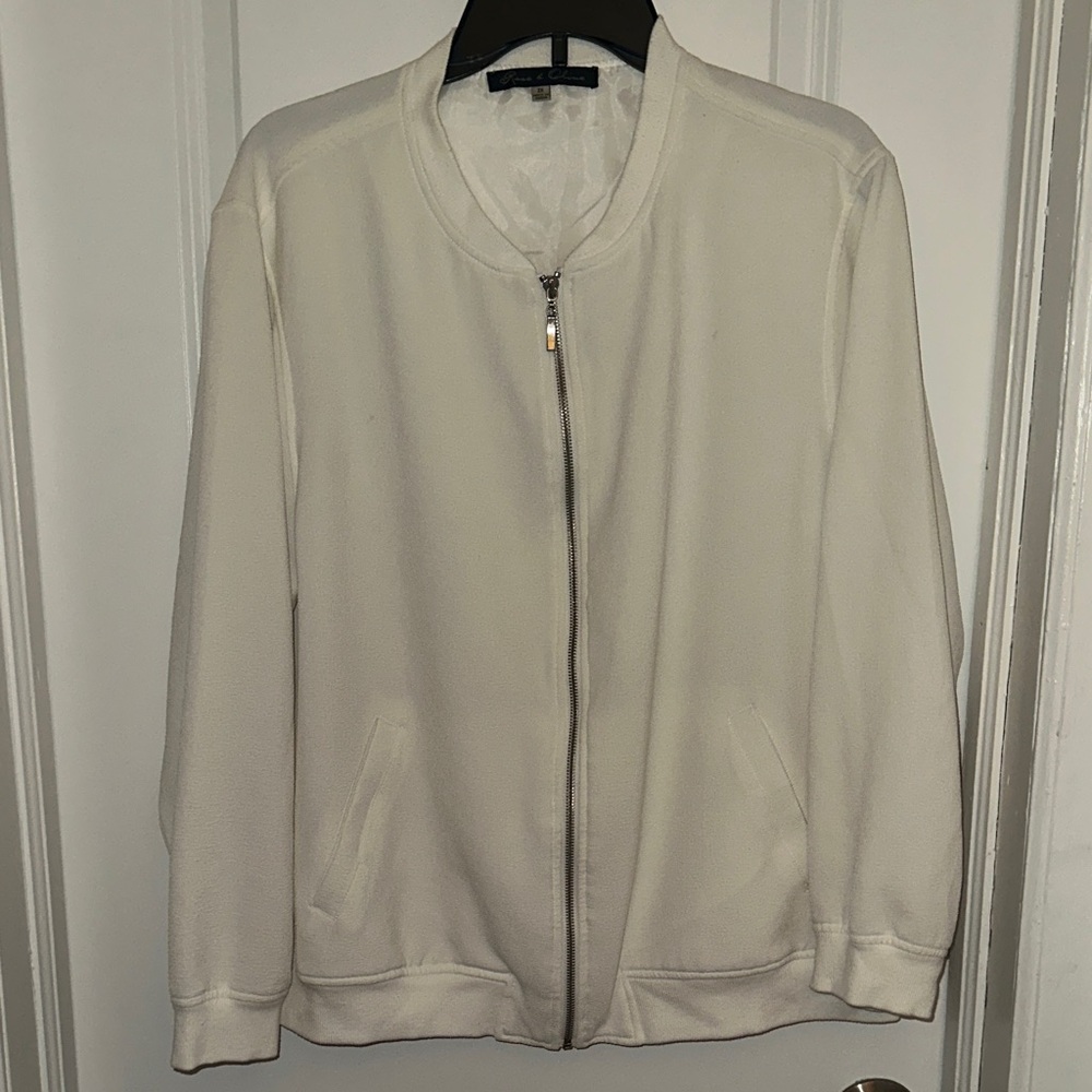 Rose & Olive White Lightweight Lined Jacket